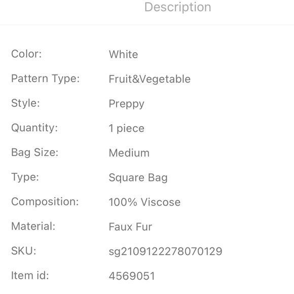 SHEIN Cherry Graphic Fluffy Shoulder Bag - Picture 12 of 12